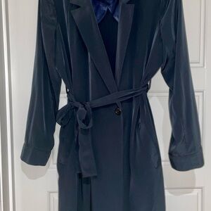 JCrew navy belted duster